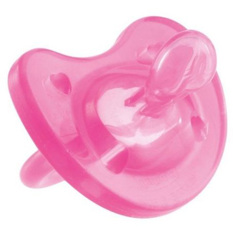 Пустышка силиконовая ортодонтическая Chicco Physio Soft 0-6 м (1 шт) розовый