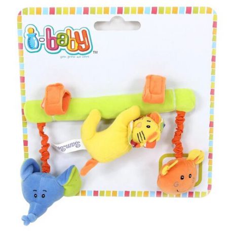 Подвесная игрушка I-Baby Друзья из джунглей (B-8079) синий/желтый/оранжевый