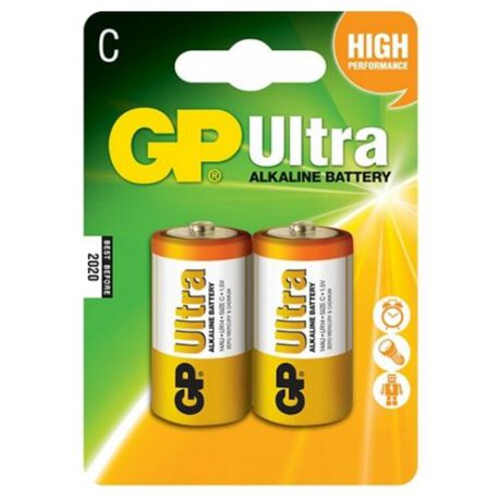 Батарейка GP Ultra Alkaline C 2 шт блистер