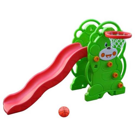 Горка QiaoQiao Toys QQ12065-3 Мишка зеленый/красный