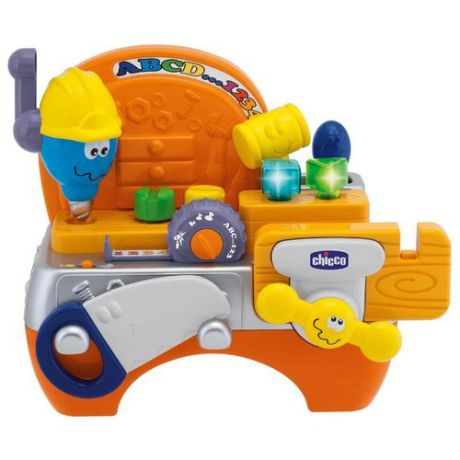 Интерактивная развивающая игрушка Chicco Плотник оранжевый