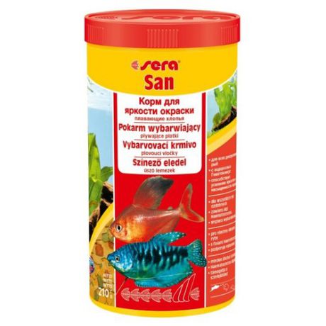 Сухой корм Sera Sera San для улучшения окраски для рыб 1000 мл 210 г