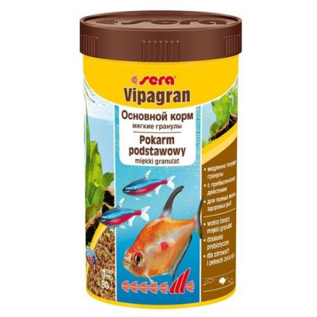 Сухой корм Sera Vipagran основной в гранулах для рыб 250 мл 80 г