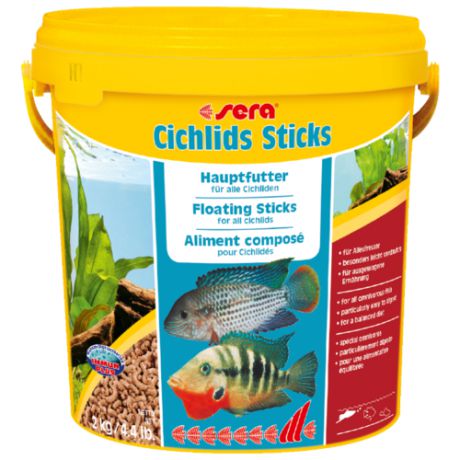 Сухой корм Sera Cichlids Sticks в палочках для рыб 10000 мл 2000 г