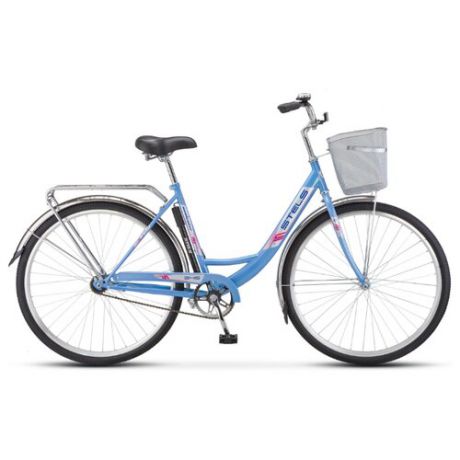 Городской велосипед STELS Navigator 345 28 Z010 с корзиной (2017) голубой 20