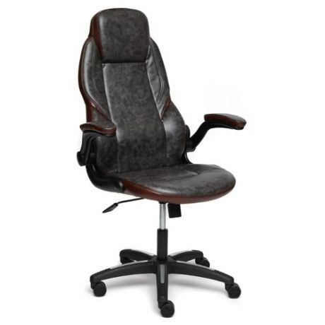 Компьютерное кресло TetChair Bazuka офисное, обивка: искусственная кожа, цвет: серый/коричневый