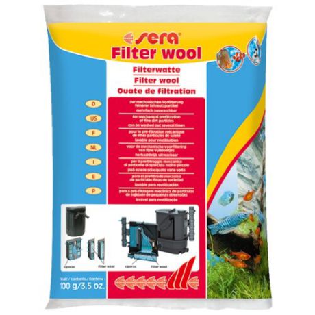 Наполнитель Sera Filter Wool 100 г белый