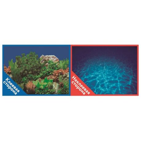 Пленочный фон Prime Растительный пейзаж/Синее море двухсторонний 30х60 см