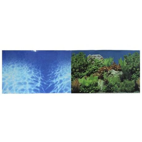 Пленочный фон Prime Синее море/Растительный пейзаж двухсторонний 60х150 см