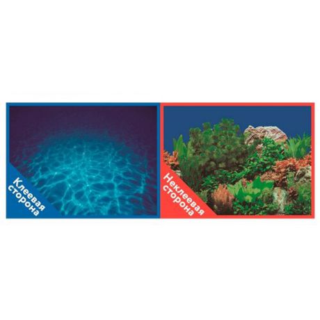 Пленочный фон Prime Синее море/Растительный пейзаж двухсторонний 30х60 см