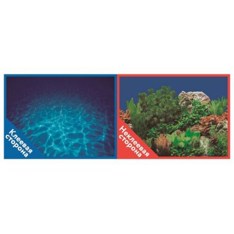 Пленочный фон Prime Синее море/Растительный пейзаж двухсторонний 50х100 см