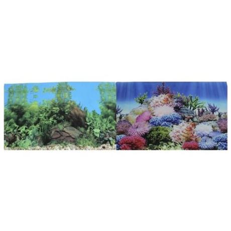 Пленочный фон Prime Коралловый рай/Подводный пейзаж двухсторонний 30х60 см