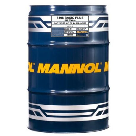 Трансмиссионное масло Mannol Basic Plus 75W-90 60 л 56.5 кг