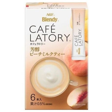 Чайный напиток AGF CAFE LATORY Бленди Латте Персиковый в стиках, 66 г 6 шт.