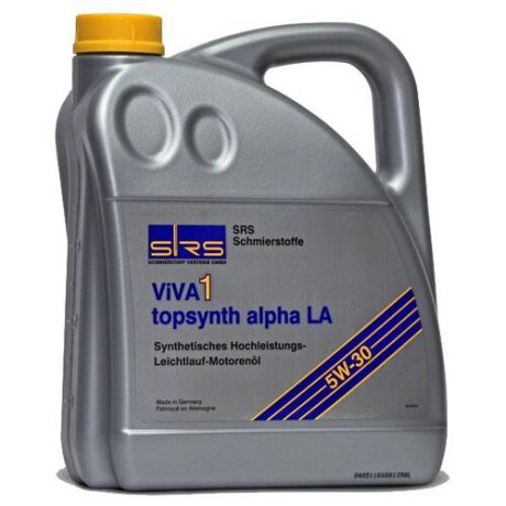 Моторное масло SRS VIVA 1 Topsynth alpha LA 5W30 5 л