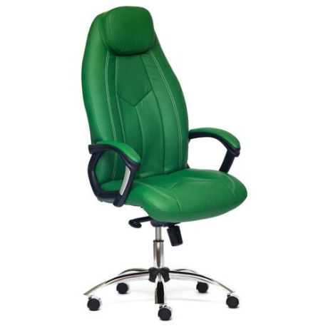 Компьютерное кресло TetChair Босс люкс, обивка: искусственная кожа, цвет: зеленый