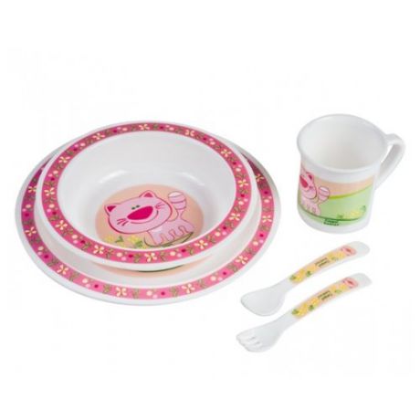 Комплект посуды Canpol Babies обеденный (4/401) розовый