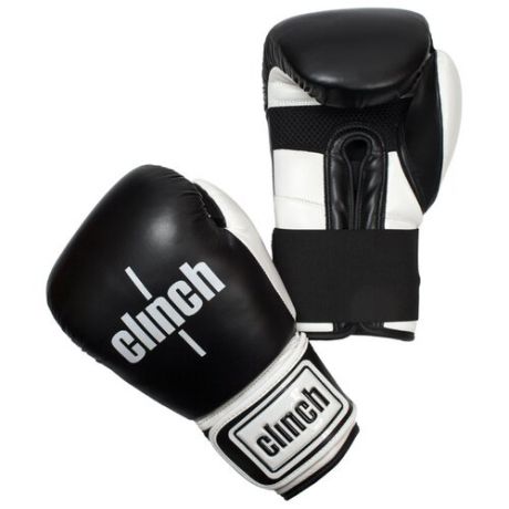 Боксерские перчатки Clinch Punch черный/белый 16 oz