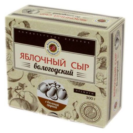 Пастила Вологодская мануфактура Сыр яблочный вологодский с вяленой грушей 300 г