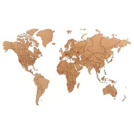 Пазл Mi-Mi-Mi Design World map true puzzle small, 275 дет. коричневый