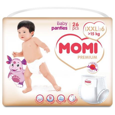 Momi трусики Premium XXL (от 15 кг) 26 шт.