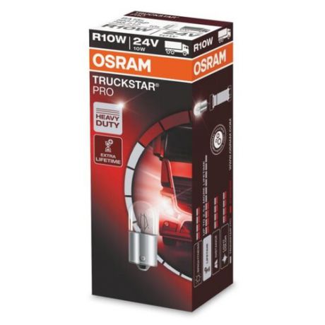Лампа автомобильная накаливания Osram Truckstar Pro O-5637TSP R10W 10W 10 шт.