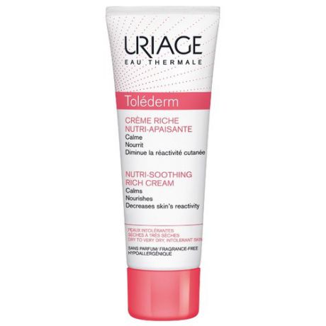 Uriage Tolederm Nutri-Soothing Rich Cream Питательный успокаивающий крем для лица для сухой кожи, 50 мл