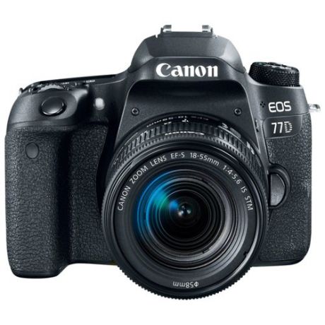 Фотоаппарат Canon EOS 77D Kit черный EF-S 18-55mm f/4-5.6 IS STM
