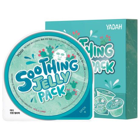 Yadah тканевая маска-желе Soothing Jelly Pack с экстрактом опунции, 33 мл, 5 шт.