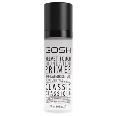 GOSH Основа для макияжа Velvet Touch Foundation Primer Classic 30 мл прозрачный