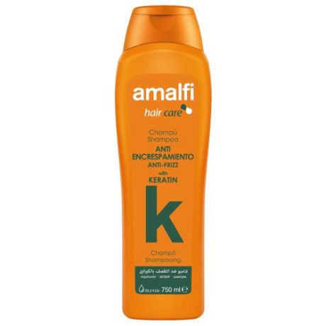 Amalfi шампунь Anti-frizz with Keratin для гладкости волос 750 мл