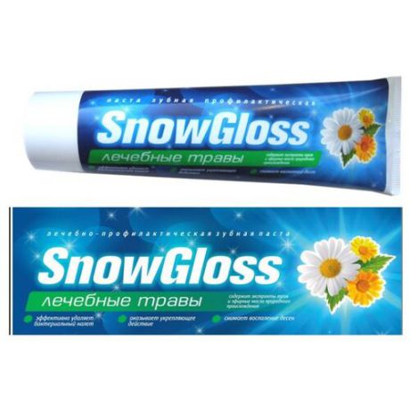 Зубная паста SnowGloss Лечебные травы, 100 мл