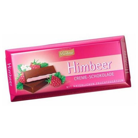 Шоколад Bohme Himbeer темный с кремово-малиновой начинкой, 100 г
