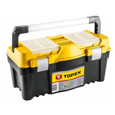 Ящик с органайзером TOPEX 79R128 55x26.5x27 см 22'' черный/желтый