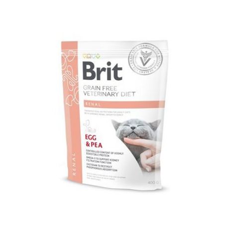 Корм для кошек Brit Veterinary Diet при проблемах с почками, беззерновой 400 г