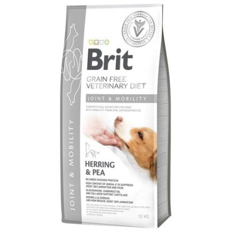 Сухой корм для собак Brit Veterinary Diet сельдь с горошком 12 кг