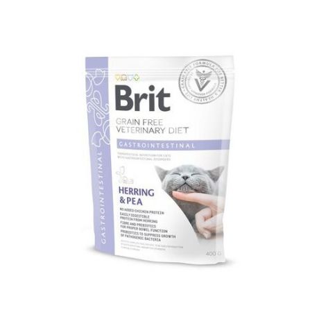 Корм для кошек Brit Veterinary Diet при проблемах с ЖКТ, беззерновой, с сельдью и с горошком 400 г