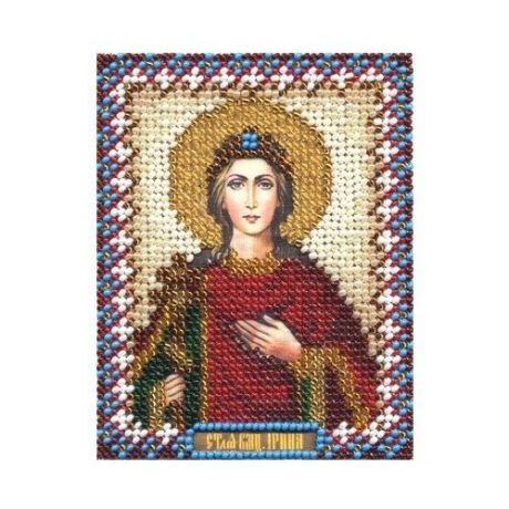 PANNA Набор для вышивания бисером и нитками Икона Святой Великомученицы Ирины 8.5 x 10.5 см (ЦМ-1250)