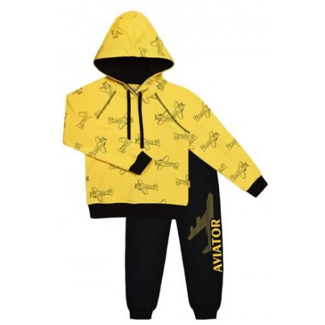 Комплект одежды UNIK размер 92, черный/желтый