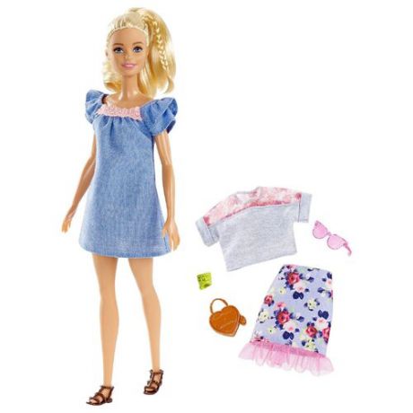 Кукла Barbie Игра с модой Блондинка с дополнительным комплектом одежды, 29 см, FRY79