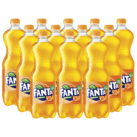 Газированный напиток Fanta, 1 л, 12 шт.