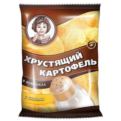 Чипсы ХРУСТЯЩИЙ КАРТОФЕЛЬ картофельные с солью, 160 г