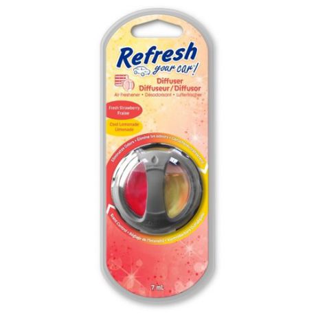 Refresh Your Car Ароматизатор для автомобиля, E301410600, Клубника, прохладный лимонад 7 мл
