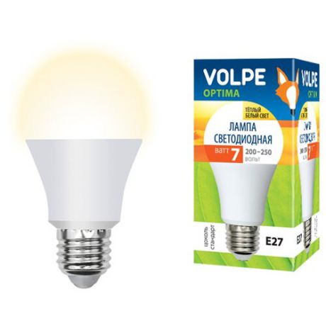 Лампа светодиодная VOLPE E27, A60, 7Вт