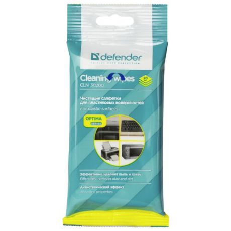 Defender Cleaning Wipes CLN 30200 Optima влажные салфетки 20 шт.