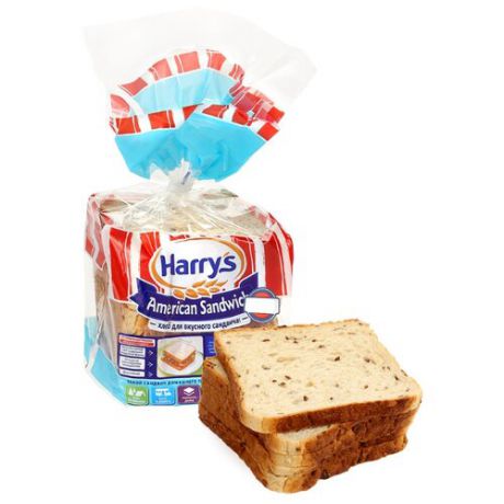Harrys Хлеб American Sandwich 7 злаков сандвичный в нарезке 470 г