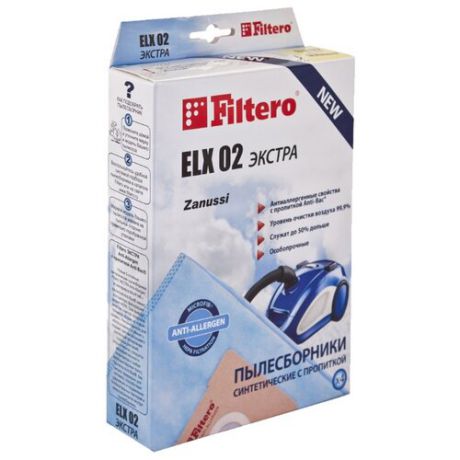 Filtero Мешки-пылесборники ELX 02 Экстра 4 шт.