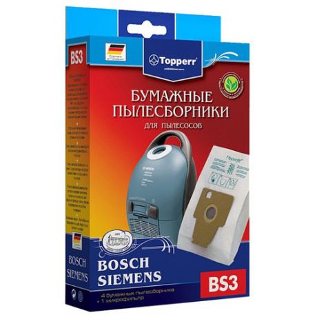 Topperr Бумажные пылесборники BS3 4 шт.