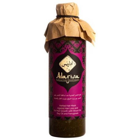Adarisa Масляно-травяная маска для интенсивного роста волос с усьмой, маслом бей и пажитником, 250 мл