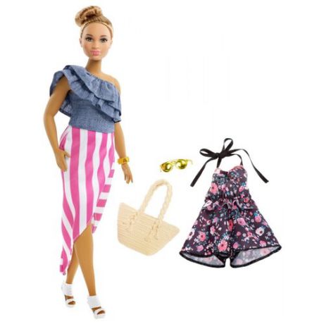 Кукла Barbie Игра с модой Пышная с дополнительным комплектом одежды, 29 см, FRY82